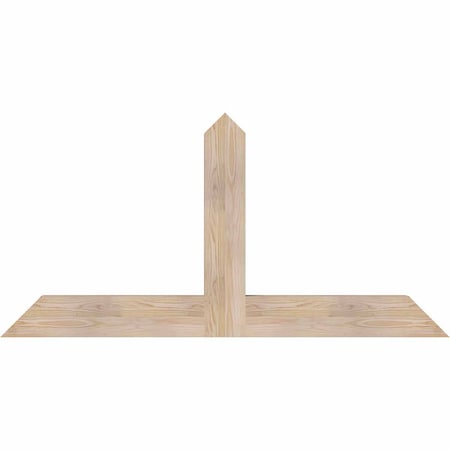 Ekena Millwork Portland Smooth Timber Gable Bracket, Douglas Fir, 60"W x 30"H x 3 1/2"D x 5 1/2"F, 12/12 Pitch GBW060X30X0406POR00SDF